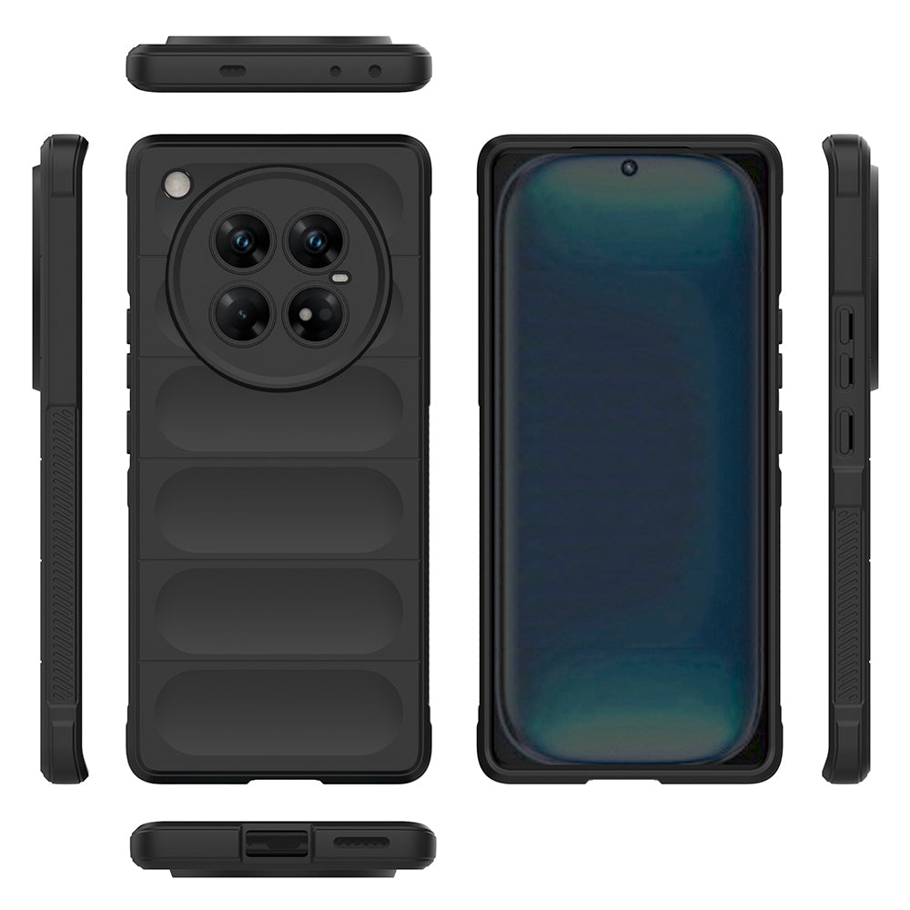 İnfinix Zero 40 5G Kılıf Esnek TPU Oyuklu Arka Yüzey Tasarımlı Zore Etnik Silikon Kapak Koyu Yeşil