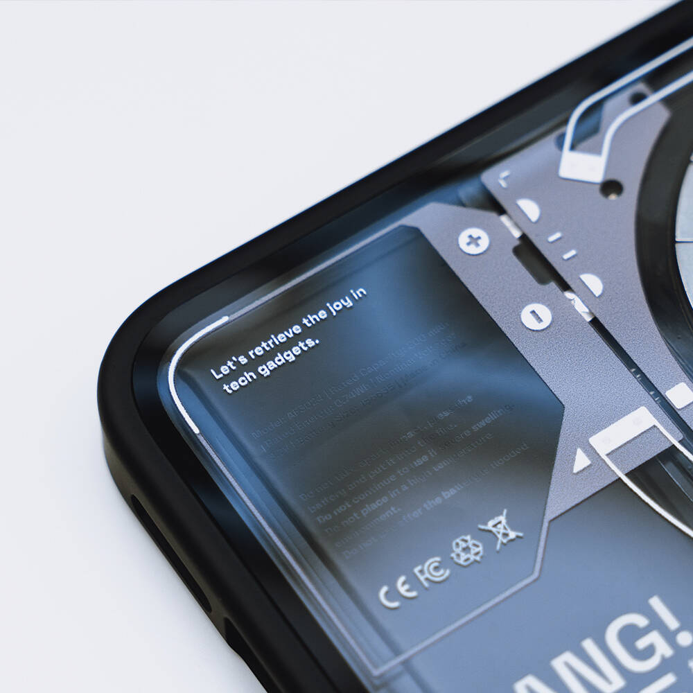 iPhone 14 Pro Max Kılıf Özelleştirilebilir 3 Fonksiyonlu Bluetooth Bağlantılı Bitmo Lab Bangcase Akıllı M-safe Kapak Siyah