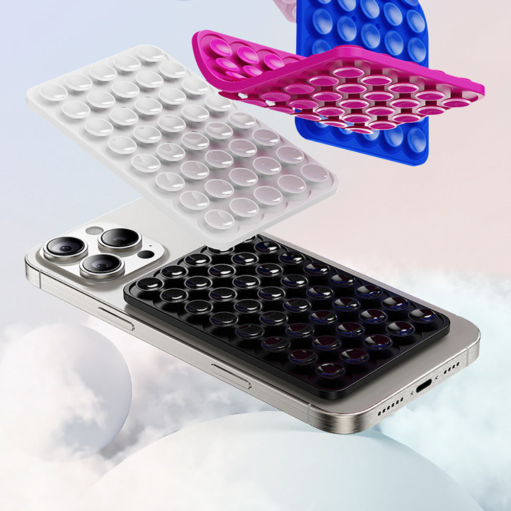 Kare Öpücüklü 01 Silikon Telefon Tutucu Açık Pembe