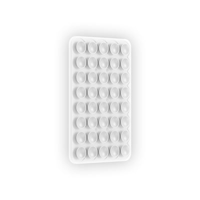 Kare Öpücüklü 02 Fosforlu Silikon Telefon Tutucu Beyaz