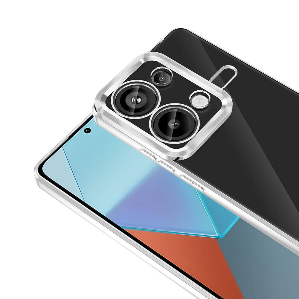 Xiaomi Redmi Note 13 Pro 4G Kılıf Kamera Korumalı Logo Gösteren Zore Omega Kapak Sierra Mavi