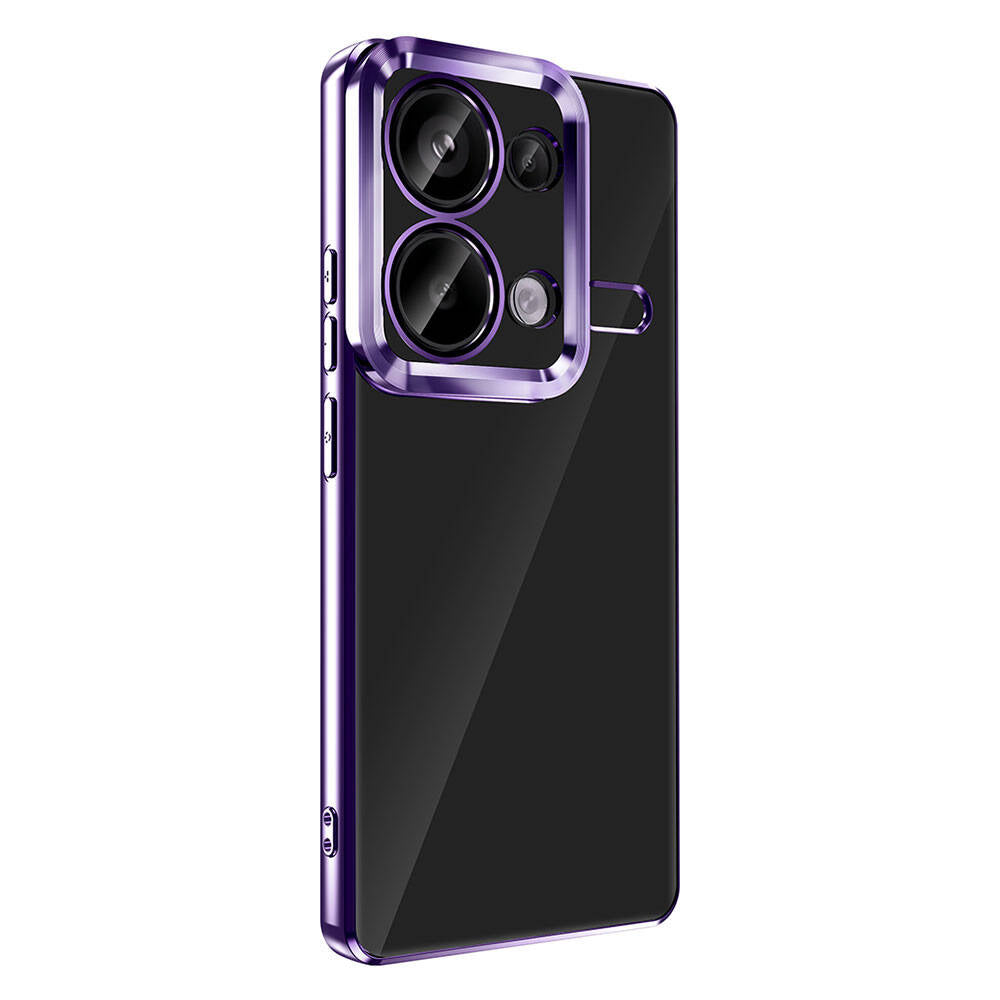 Xiaomi Redmi Note 13 Pro 4G Kılıf Kamera Korumalı Logo Gösteren Zore Omega Kapak Sierra Mavi