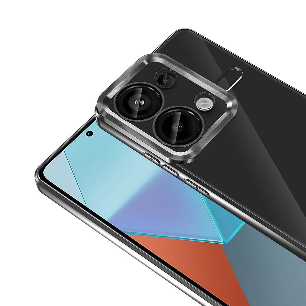 Xiaomi Redmi Note 13 Pro 4G Kılıf Kamera Korumalı Logo Gösteren Zore Omega Kapak Lila