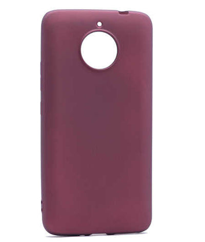 Lenovo Moto E4 Plus Kılıf Zore Premier Silikon Kapak Mürdüm