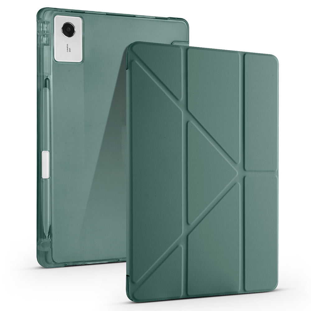 Lenovo Idea Tab Plus 12.1 Kılıf Zore Tri Folding Kalem Bölmeli Standlı Kılıf