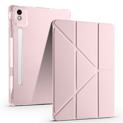 Lenovo Idea Tab Pro 12.7 TB-373FU Kılıf Zore Tri Folding Kalem Bölmeli Standlı Kılıf Mor