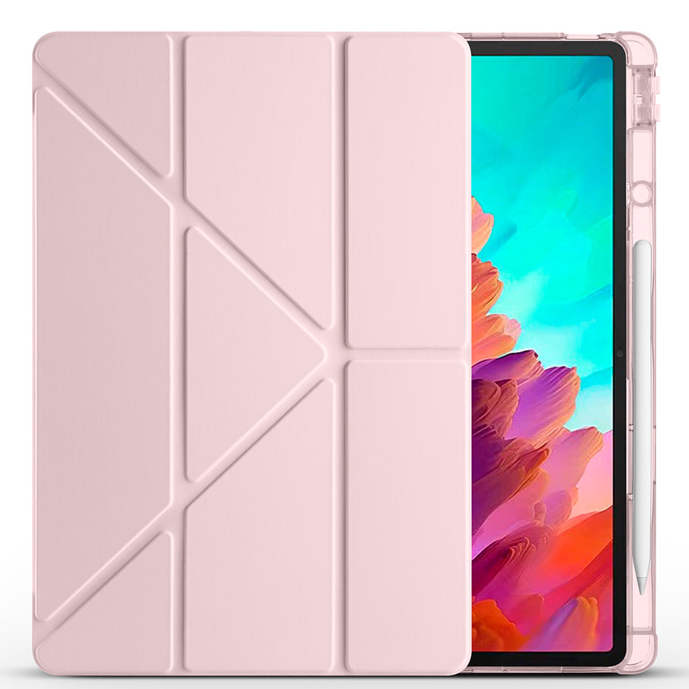 Lenovo Idea Tab Pro 12.7 TB-373FU Kılıf Zore Tri Folding Kalem Bölmeli Standlı Kılıf Lacivert