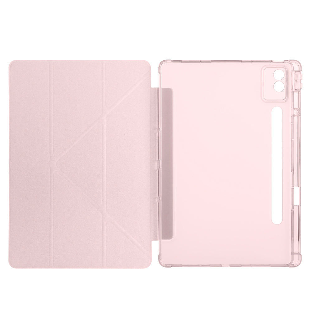 Lenovo Idea Tab Pro 12.7 TB-373FU Kılıf Zore Tri Folding Kalem Bölmeli Standlı Kılıf Lacivert