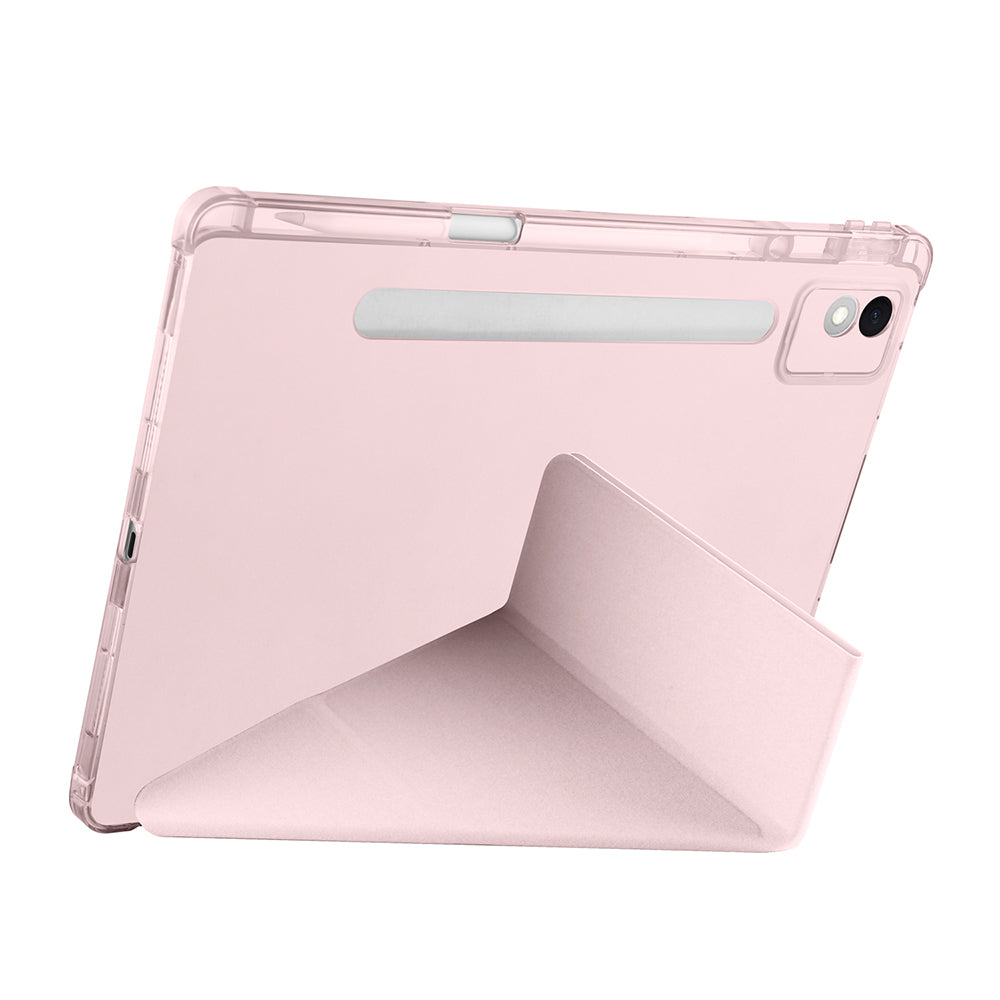 Lenovo Idea Tab Pro 12.7 TB-373FU Kılıf Zore Tri Folding Kalem Bölmeli Standlı Kılıf Lacivert