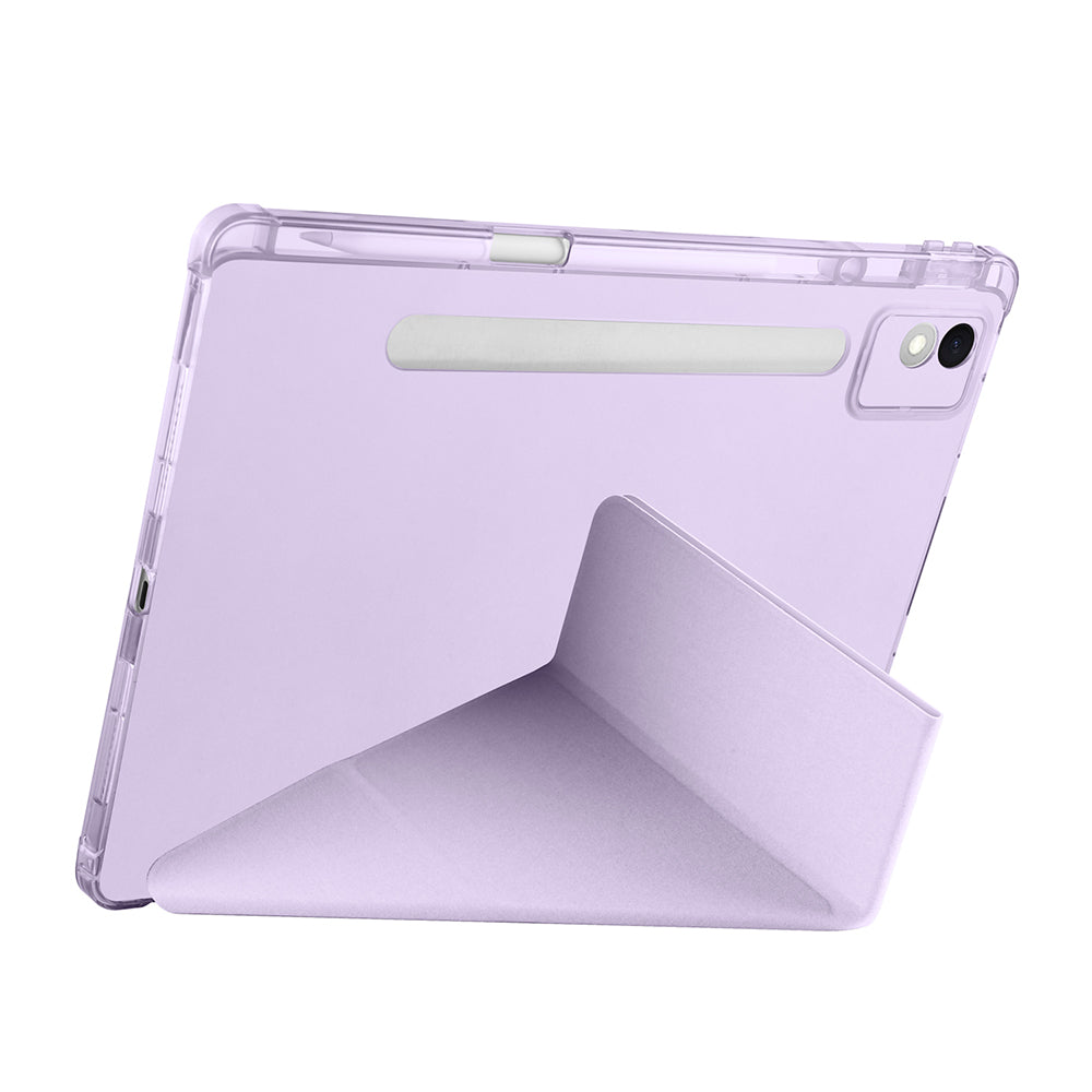 Lenovo Idea Tab Pro 12.7 TB-373FU Kılıf Zore Tri Folding Kalem Bölmeli Standlı Kılıf Lacivert