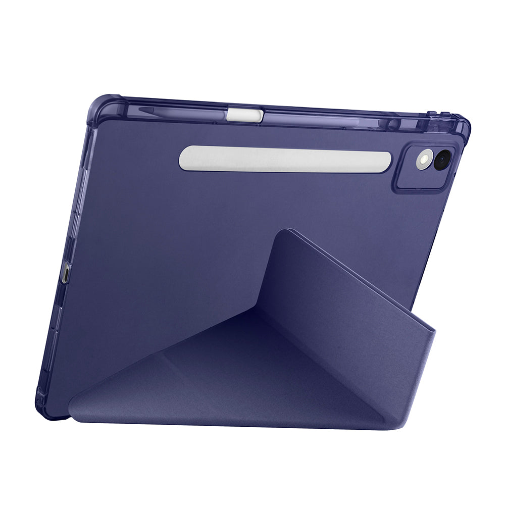 Lenovo Idea Tab Pro 12.7 TB-373FU Kılıf Zore Tri Folding Kalem Bölmeli Standlı Kılıf Koyu Yeşil