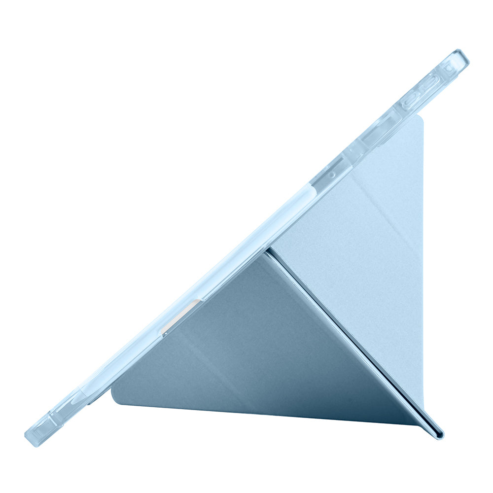 Lenovo Idea Tab Pro 12.7 TB-373FU Kılıf Zore Tri Folding Kalem Bölmeli Standlı Kılıf Lacivert