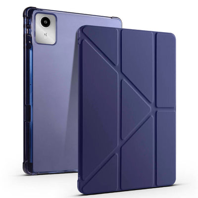 Lenovo M11 TB-330FU Kılıf Zore Tri Folding Kalem Bölmeli Standlı Kılıf Kırmızı