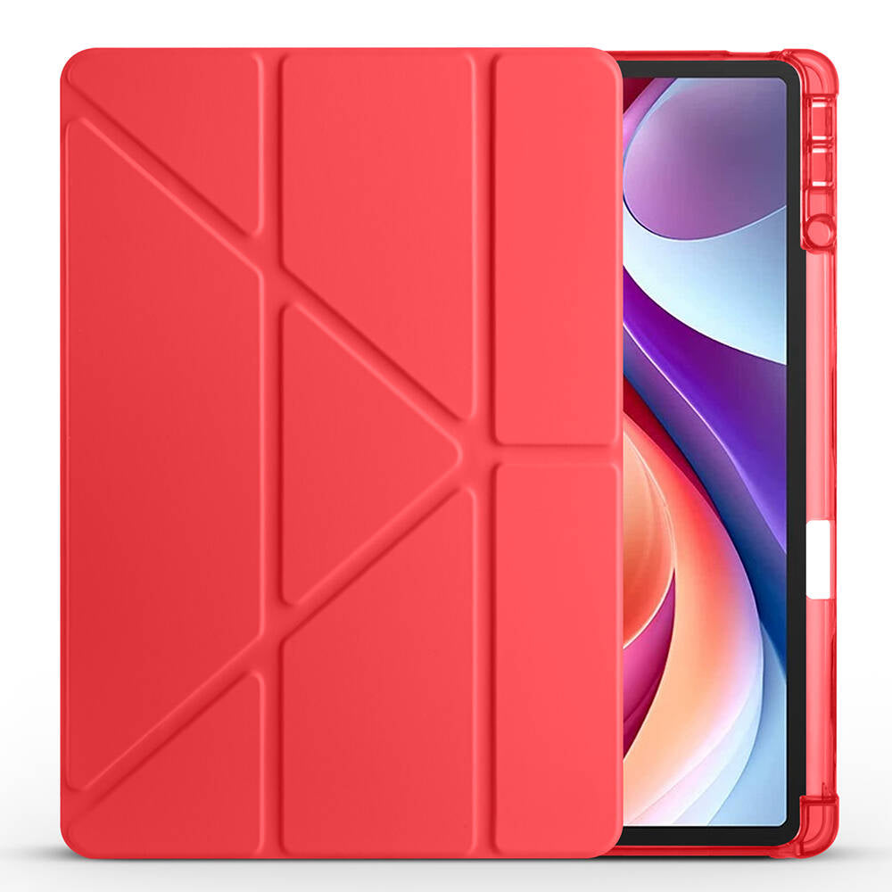 Lenovo M11 TB-330FU Kılıf Zore Tri Folding Kalem Bölmeli Standlı Kılıf Mor