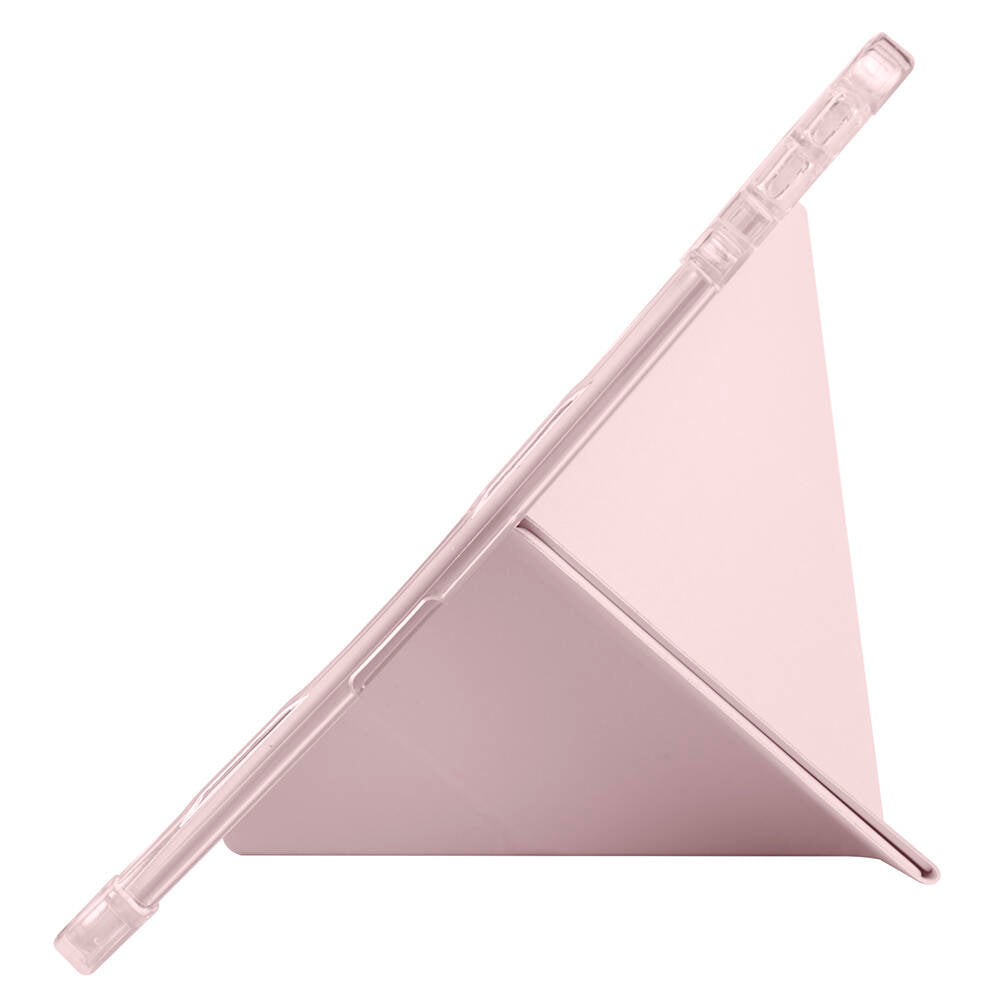 Lenovo M11 TB-330FU Kılıf Zore Tri Folding Kalem Bölmeli Standlı Kılıf Rose Gold