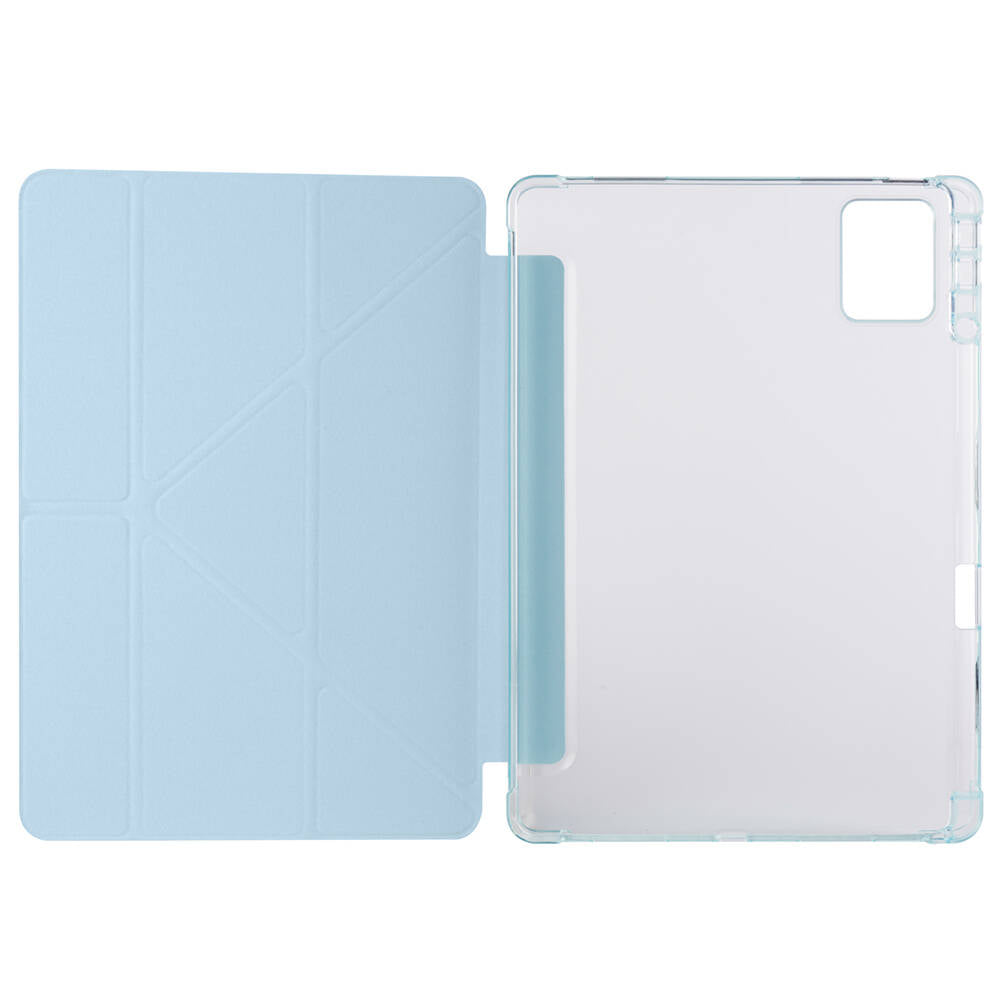 Lenovo M11 TB-330FU Kılıf Zore Tri Folding Kalem Bölmeli Standlı Kılıf Siyah