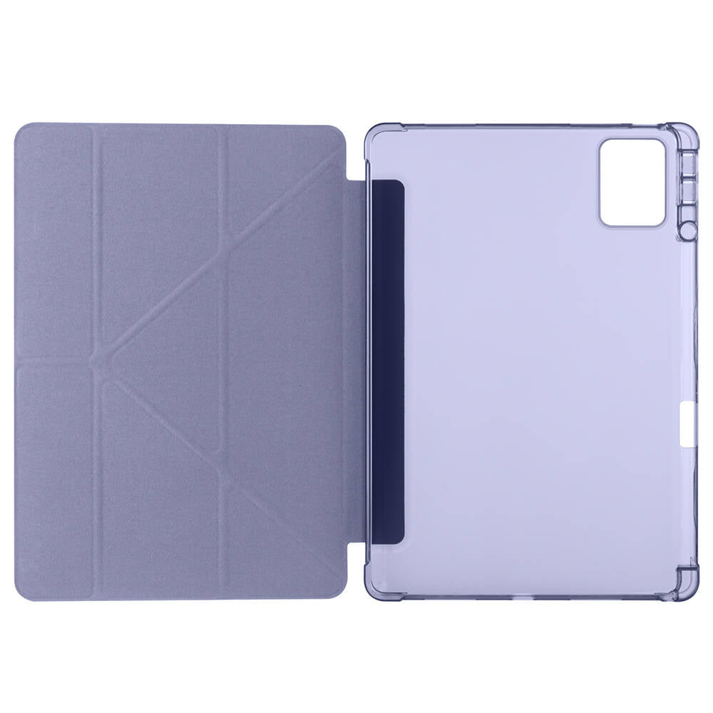 Lenovo M11 TB-330FU Kılıf Zore Tri Folding Kalem Bölmeli Standlı Kılıf Lacivert