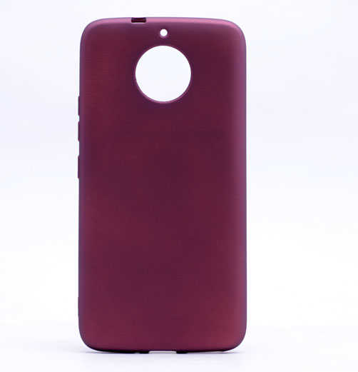 Lenovo Moto G5S Kılıf Zore Premier Silikon Kapak Mürdüm
