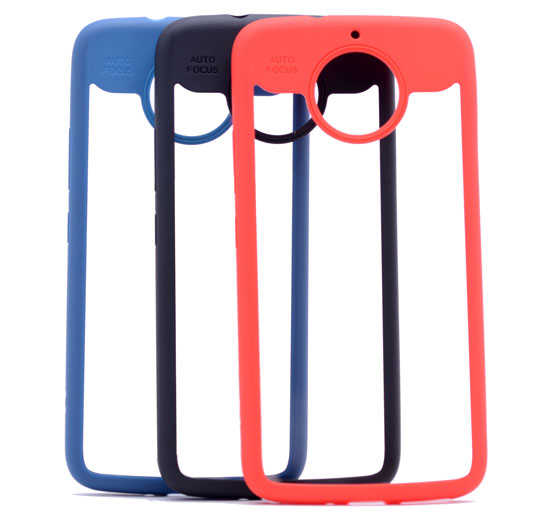 Lenovo Moto G5S Plus Kılıf Zore Buttom Kapak Mavi