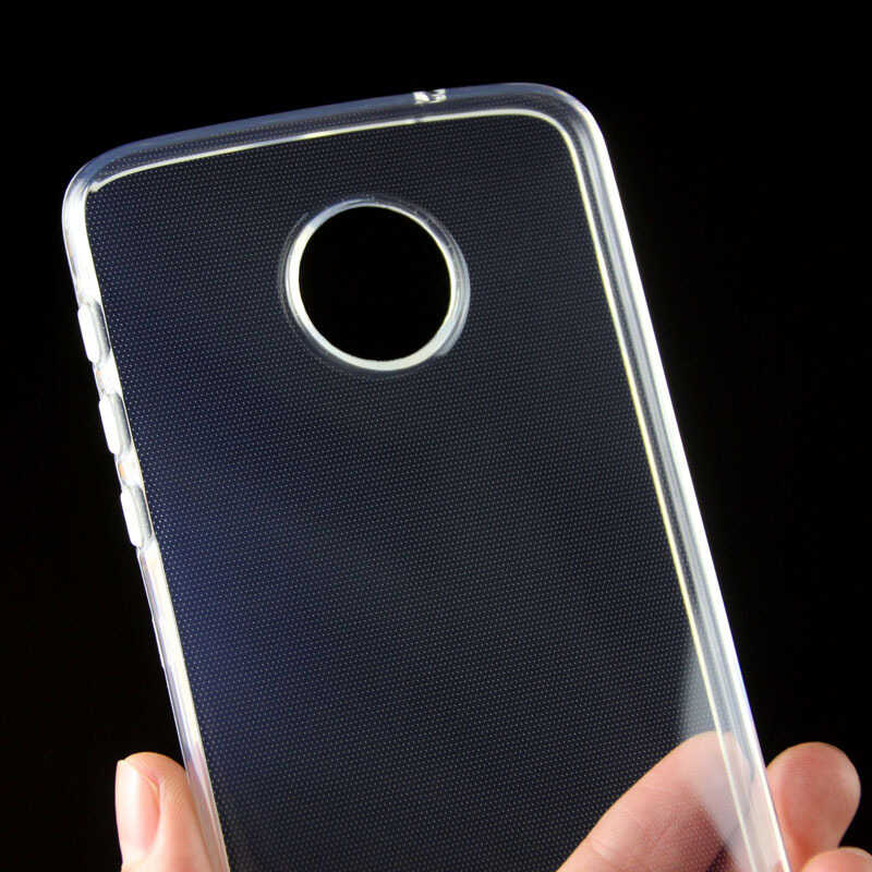 Lenovo Moto Z Kılıf Zore Süper Silikon Kapak Renksiz