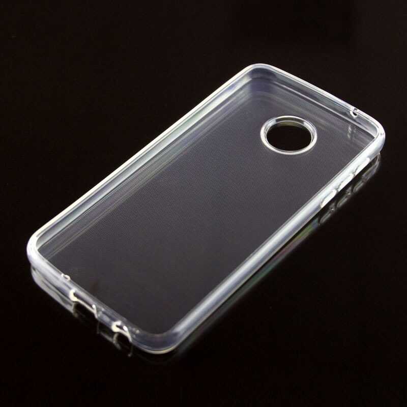 Lenovo Moto Z Play Kılıf Zore Süper Silikon Kapak Renksiz