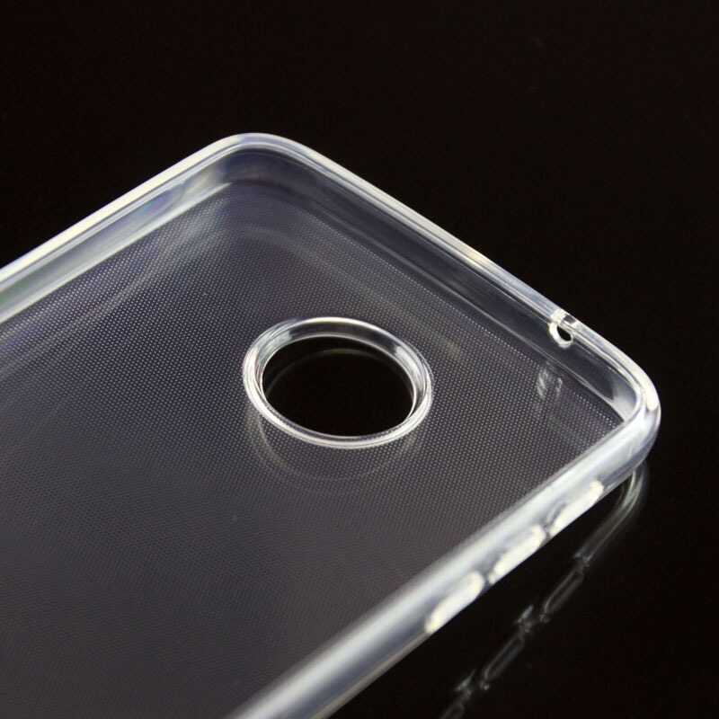 Lenovo Moto Z Play Kılıf Zore Süper Silikon Kapak Renksiz