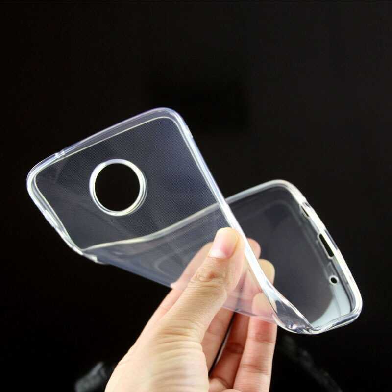 Lenovo Moto Z Play Kılıf Zore Süper Silikon Kapak Renksiz