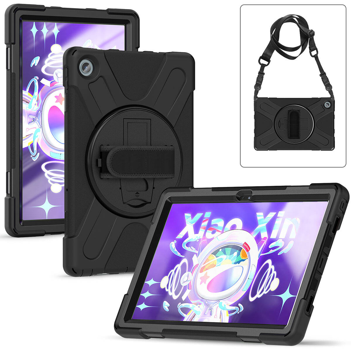 Lenovo Tab M10 Plus TB-125F - TB-128F 3. Jenerasyon Zore Defender Tablet Silikon Siyah
