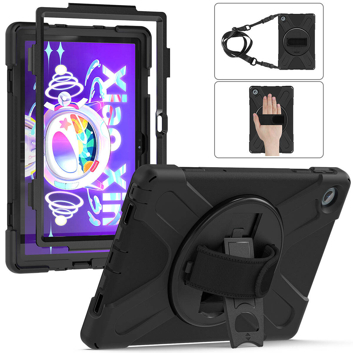 Lenovo Tab M10 Plus TB-125F - TB-128F 3. Jenerasyon Zore Defender Tablet Silikon Siyah