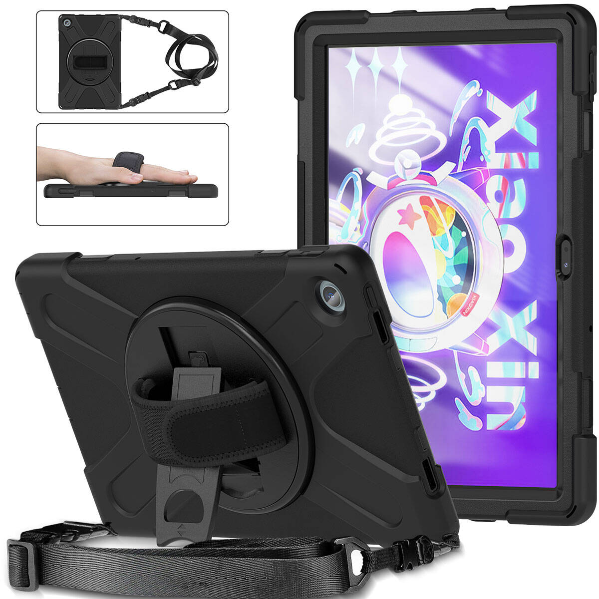Lenovo Tab M10 Plus TB-125F - TB-128F 3. Jenerasyon Zore Defender Tablet Silikon Siyah