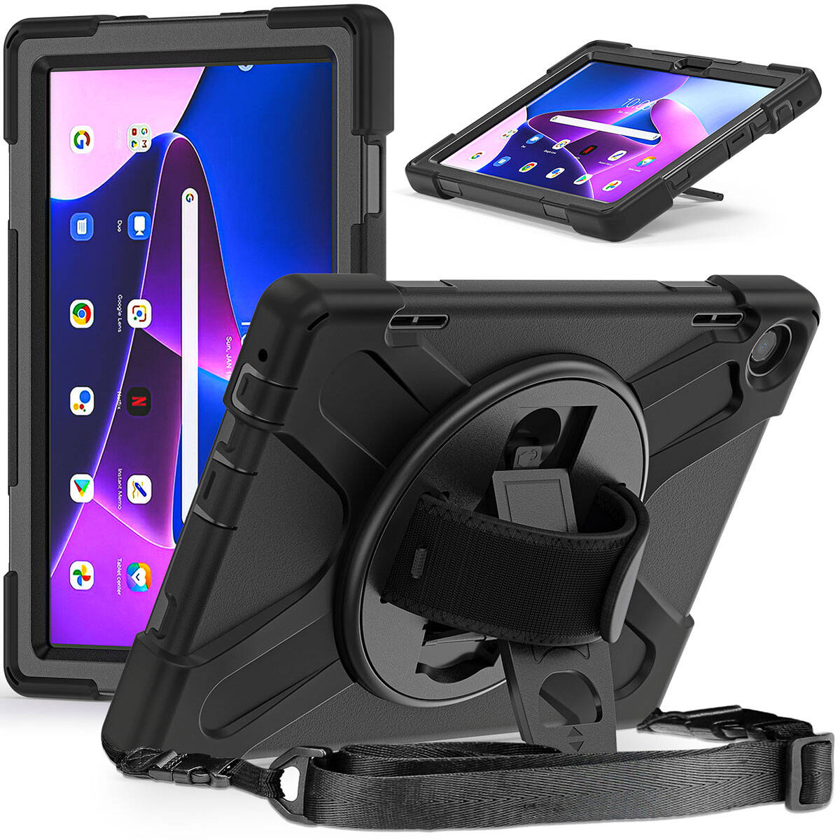 Lenovo Tab M10 TB-328F 3. Jenerasyon Zore Defender Tablet Silikon Siyah