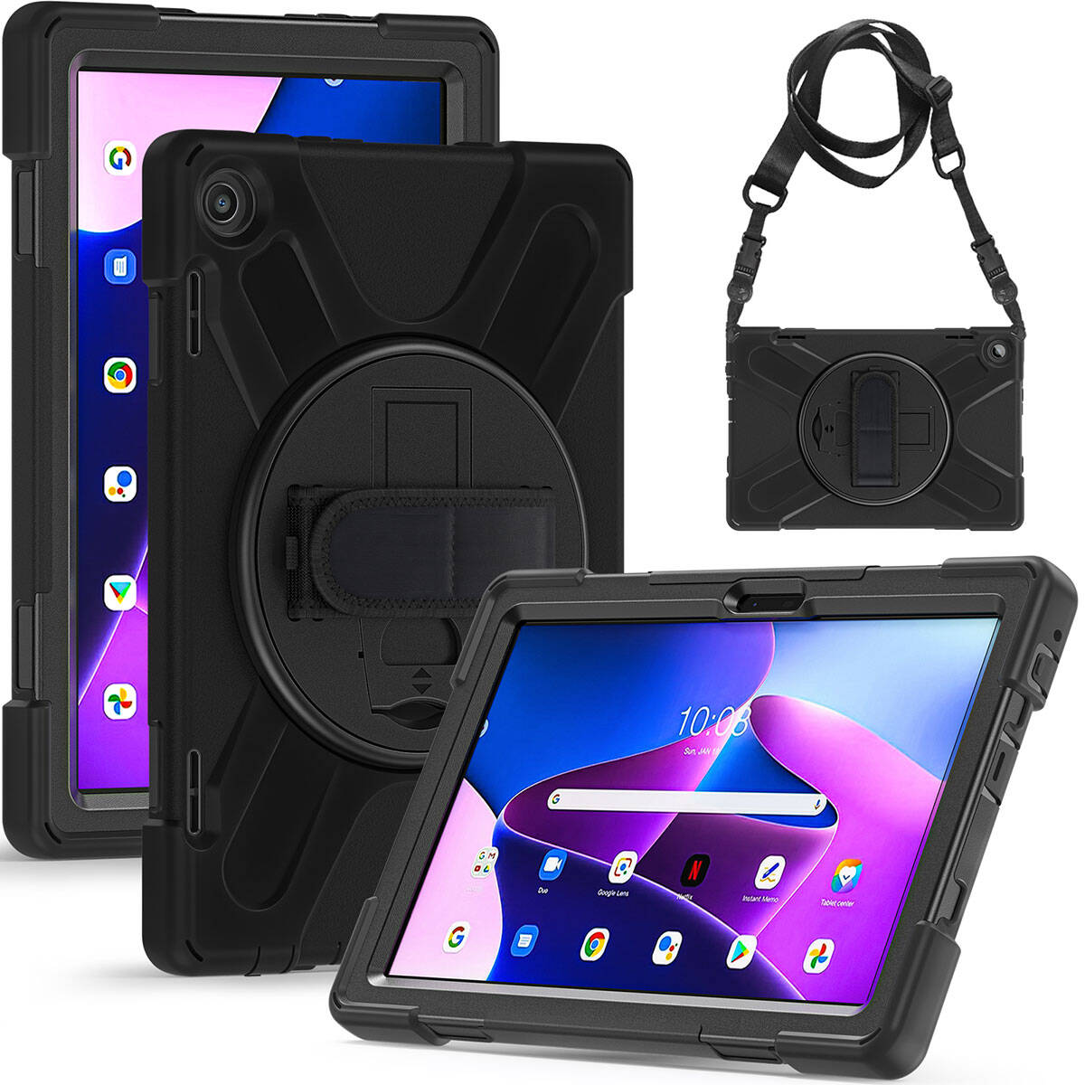 Lenovo Tab M10 TB-328F 3. Jenerasyon Zore Defender Tablet Silikon Siyah