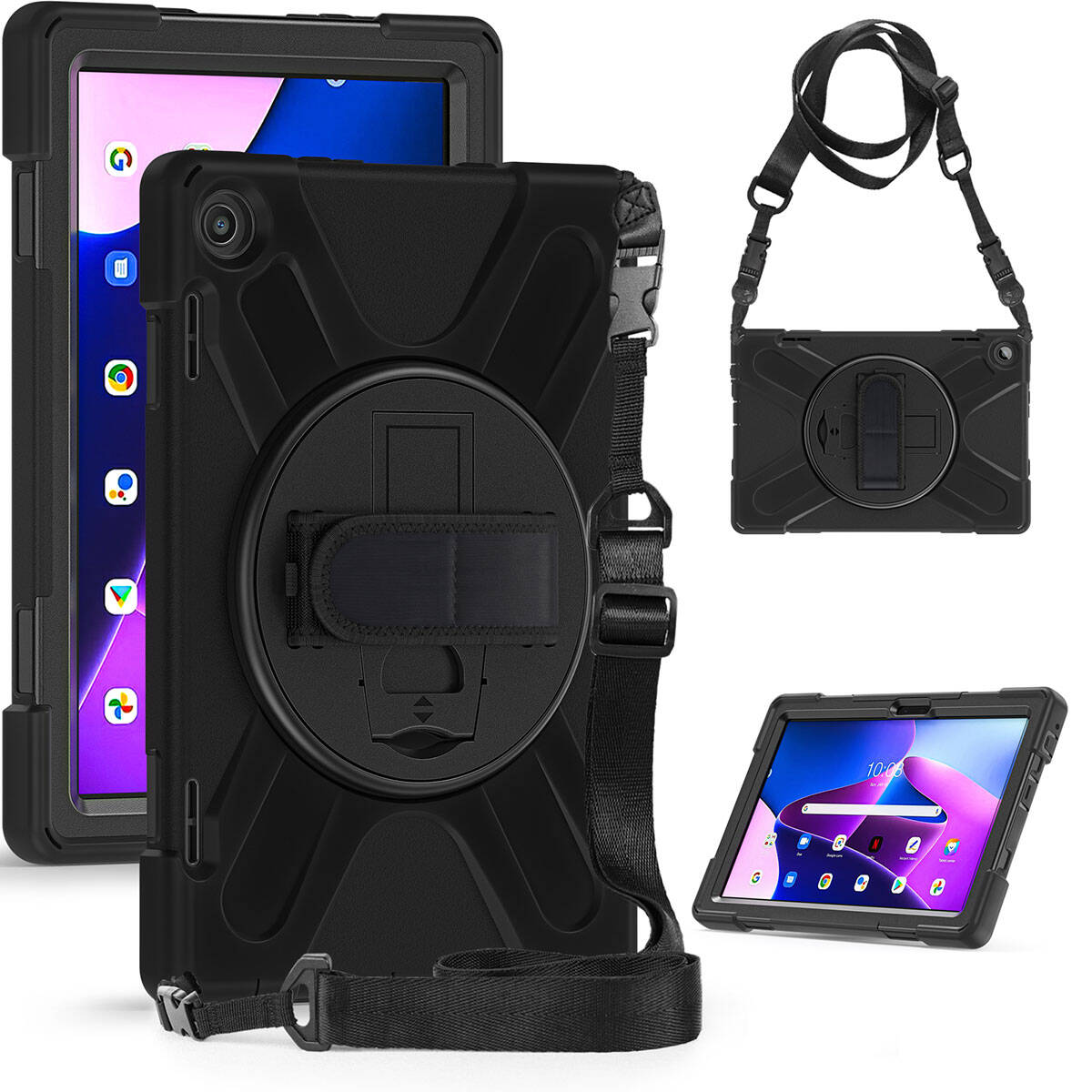 Lenovo Tab M10 TB-328F 3. Jenerasyon Zore Defender Tablet Silikon Siyah