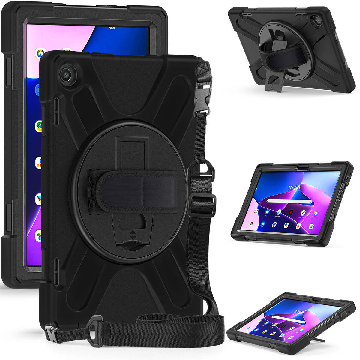 Lenovo Tab M10 TB-328F 3. Jenerasyon Zore Defender Tablet Silikon Siyah