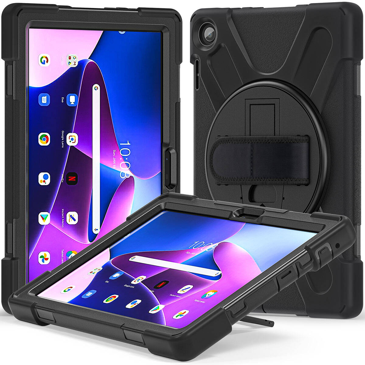 Lenovo Tab M10 TB-328F 3. Jenerasyon Zore Defender Tablet Silikon Siyah