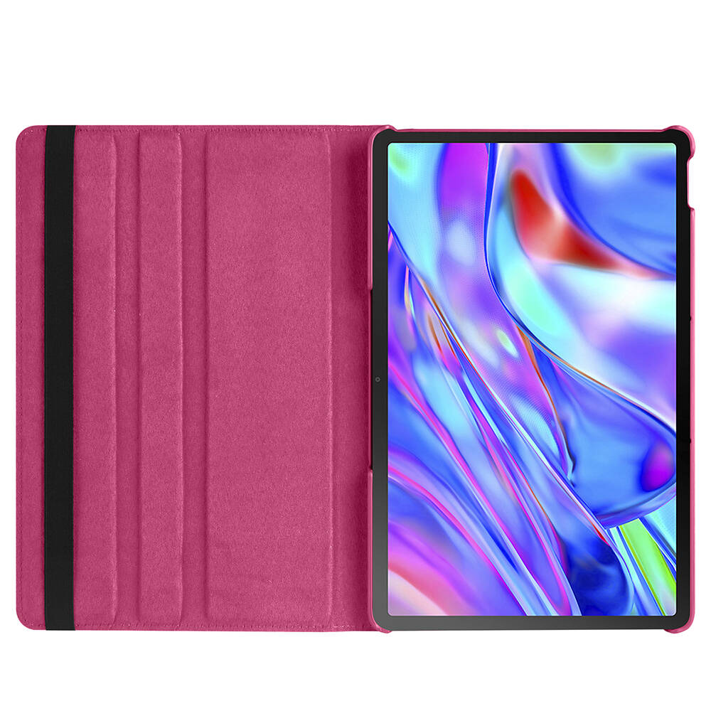 Lenovo Tab P11 11.5 (2.Nesil) TB350UF Zore Dönebilen Standlı Kılıf Pembe Koyu