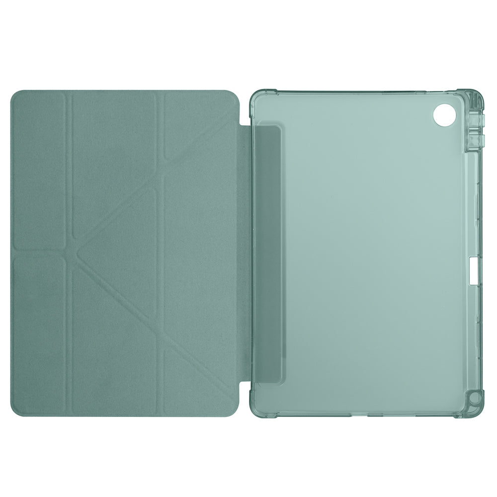 Lenovo Tab TB-311FU Kılıf Zore Tri Folding Kalem Bölmeli Standlı Kılıf Mavi