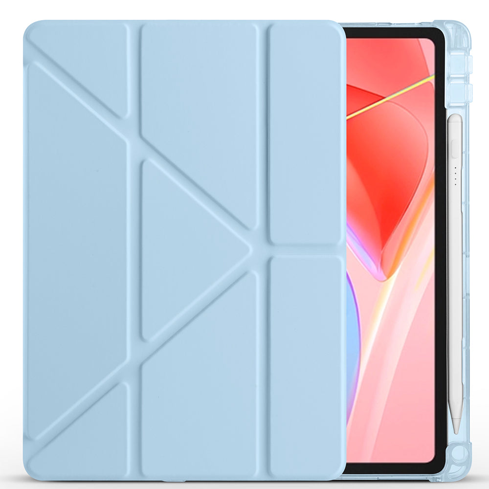 Lenovo Tab TB-311FU Kılıf Zore Tri Folding Kalem Bölmeli Standlı Kılıf Siyah