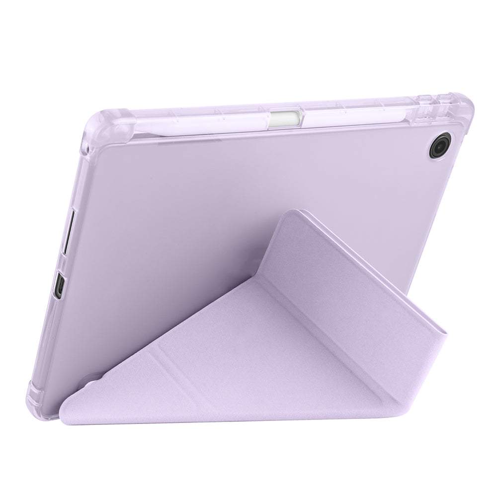 Lenovo Tab TB-311FU Kılıf Zore Tri Folding Kalem Bölmeli Standlı Kılıf Lila