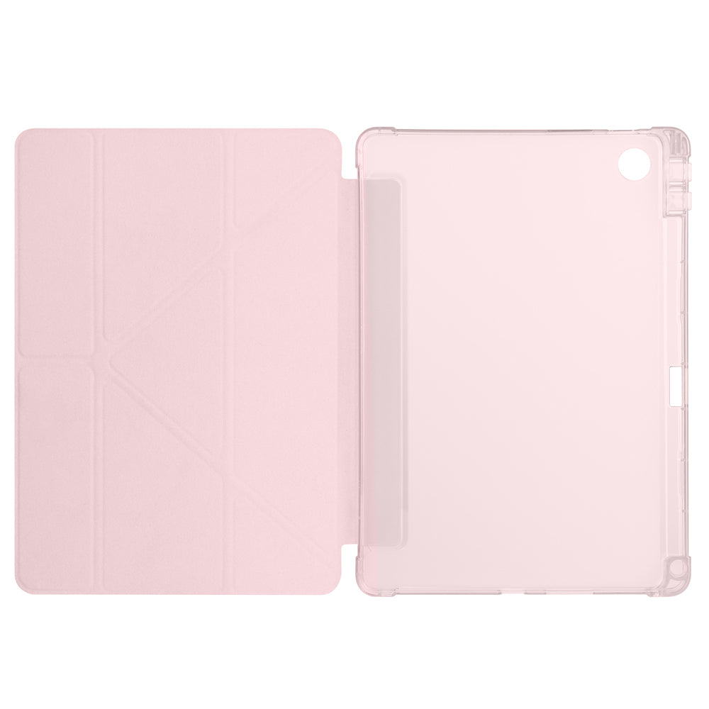 Lenovo Tab TB-311FU Kılıf Zore Tri Folding Kalem Bölmeli Standlı Kılıf Siyah