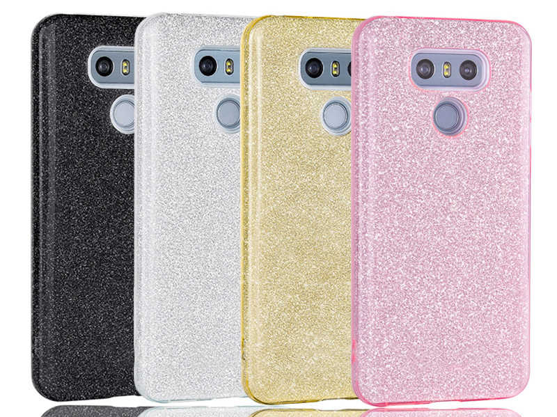 LG G6 Kılıf Zore Shining Silikon Rose Gold