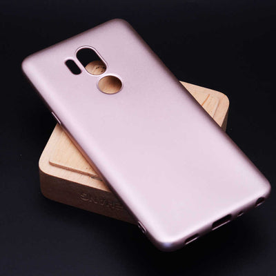 LG G7 Kılıf Zore Premier Silikon Kapak Rose Gold
