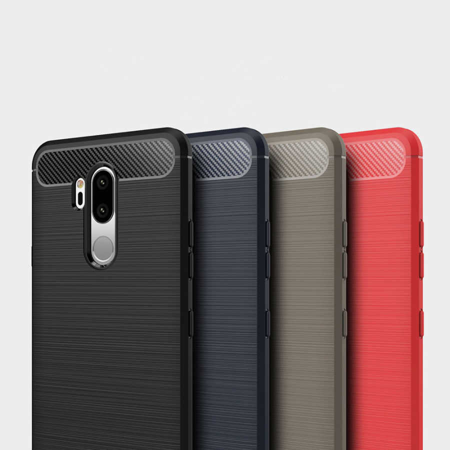 LG G7 Kılıf Zore Room Silikon Kapak Gri