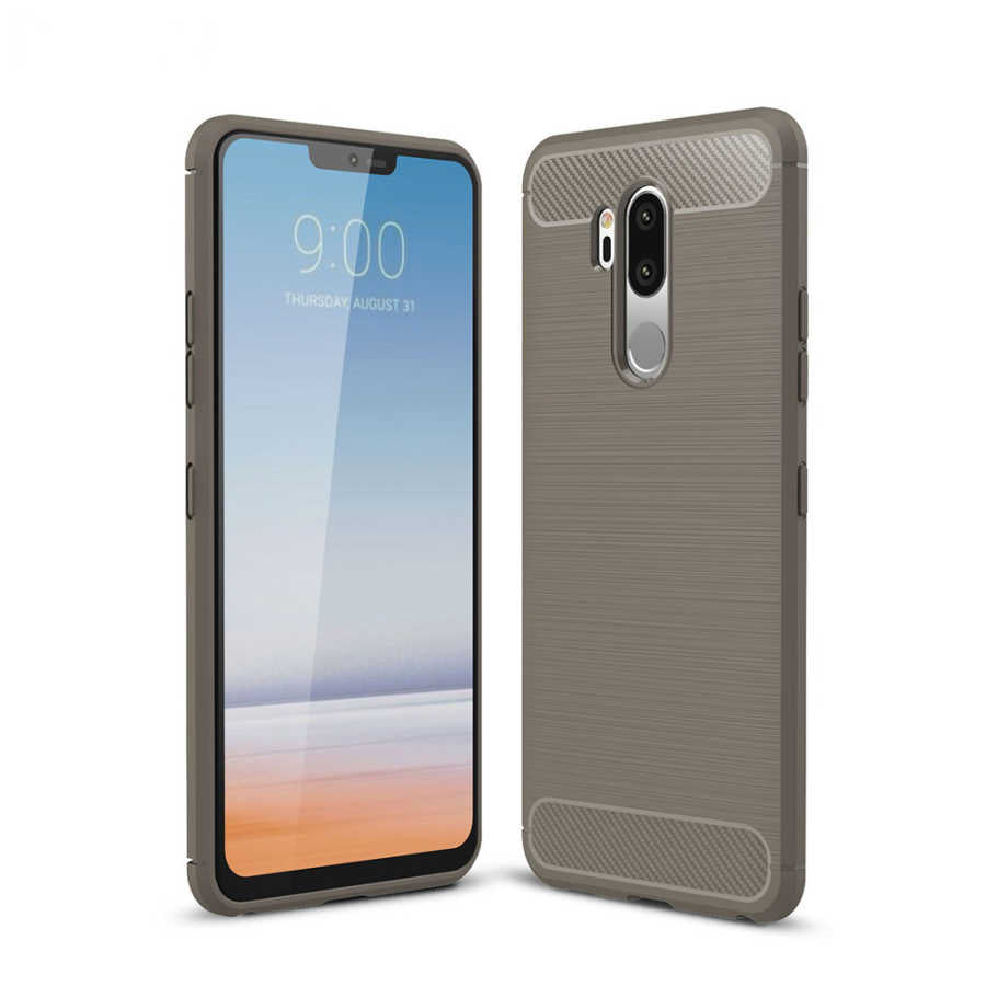 LG G7 Kılıf Zore Room Silikon Kapak Gri