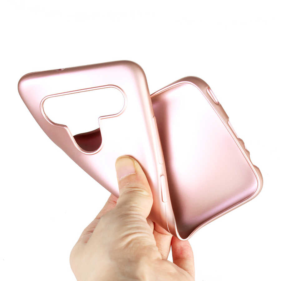LG K41S Kılıf Zore Premier Silikon Kapak Rose Gold