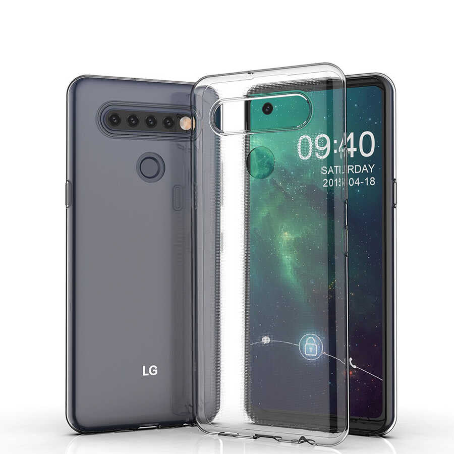 LG K51S Kılıf Zore Süper Silikon Kapak Renksiz