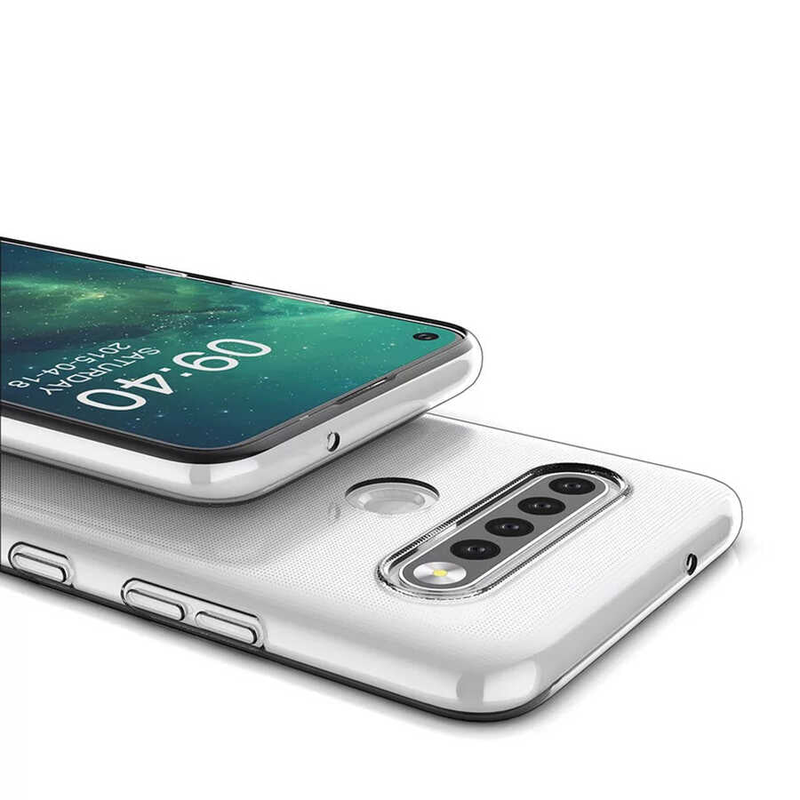 LG K61 Kılıf Zore Süper Silikon Kapak Renksiz