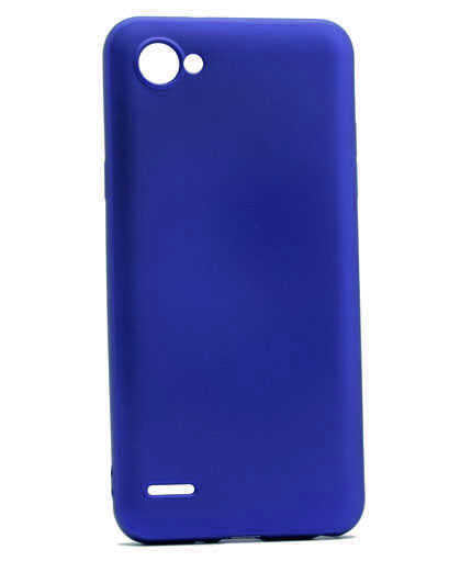 LG Q6 Kılıf Zore Premier Silikon Kapak Saks Mavi