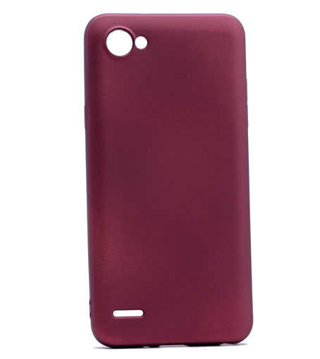 LG Q6 Kılıf Zore Premier Silikon Kapak Mürdüm