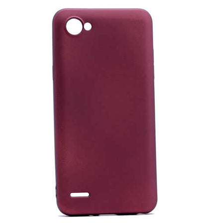 LG Q6 Kılıf Zore Premier Silikon Kapak Mürdüm